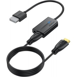 ERYI-Adaptateur Wii Hdmi Wii 2 Hdmi 1080P/720P Full Hd Converter Avec Prise De Sortie Audio Vidéo 3,5 Mm Et Câble Hdmi 1,8 M Pour Nintendo Wii Wii U Tv Monitor Beamer Televisionnoir - Neuf