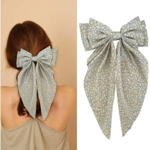 Shiliu-Pince À Cheveux Avec N?Ud, N?Uds À Cheveux Floraux Pour Femmes, Pinces À Cheveux Françaises, Pinces À Cheveux À Long Ruban, [ - Neuf