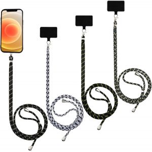 Maa-Universelle Lanières De Téléphone En Bandoulière Avec Patch, Adjustable Réglable Amovible En Nylon Pendentifs Collier De Longe Porte-Clés Cordon Pour Plupart De Téléphones Intelligents - Neuf