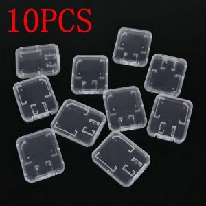 10PCS Transparent Case Holder Box Stockage pour Standard SD SDHC TF Memory Card Portable - Neuf