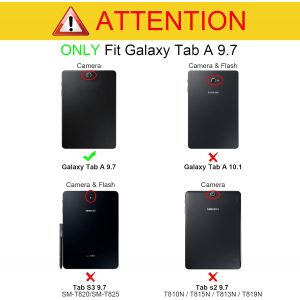 Tianyi-Étui Housse Pour Samsung Galaxy Tab A 9.7 Sm-T550 / T555 - Coque De Protection Ultra-Mince Léger Pu Cuir Case Cover, Fonction Sommeil/Réveil Automatique, Pourpre - Neuf