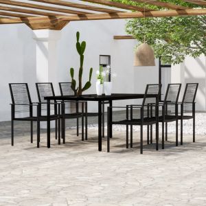 Prolenta Premium - Ensemble &Agrave; Manger De Jardin 7 Pcs Noir - Neuf