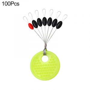 100 Groupes Ovale Haute Concentricit&eacute; Caoutchouc P&ecirc;che Espace Haricots Carpe De Mer P&ecirc;che &Agrave; La Mouche Bouchons Flottants Mat&eacute;riel De P&ecirc;che -Xs,1 - Neuf