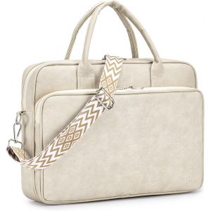 acdsgd-Sac Ordinateur Femme 15,6 Pouces, Imperm&eacute;able Cuir Sac Cabas Femme Sacoche Ordinateur Portable Grand Sac &agrave; Main Travail Femme Sac &agrave; Bandouli&egrave;re Sac Enseignant Pour Les Cours, Etudiante - Neuf