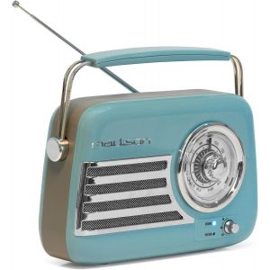 - Freesound-Vr40P - Radio Vintage De 30W Sur Batterie Longue Autonomie Avec Bluetooth, Usb Et Fm - Rose - Neuf
