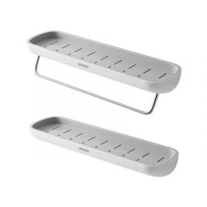 &Eacute;tag&egrave;re Murale De Salle De Bain Avec Porte-Serviettes - Support De Rangement Sans Perforation Pour Cuisine Et Salle De Bain - Neuf