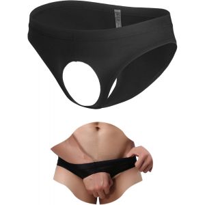 Kalanka-String Ouvert Avant Homme Chic Slip Soie Glac&eacute;e Sans Couture Chic Tanga Soie Tenue Homme Hot Club Libertin Sous Vetement Sissy Lingerie Et V&ecirc;tements Jockstrap Suspensoir - Neuf