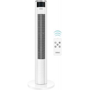 Ventilateur Colonne - Ventilateur sur Pied - Climatiseur Mobile de 87 cm avec Minuterie, T&eacute;l&eacute;commande, 3 Vitesses de Brise &iquest; Pour Chambre, Pi&egrave;ces Familiales - Garantie de 2 Ans - Neuf