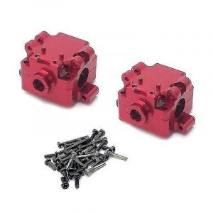 2 bo&icirc;tiers de diff&eacute;rentiel de bo&icirc;te de vitesses avant et arri&egrave;re en m&eacute;tal, rouge - Neuf