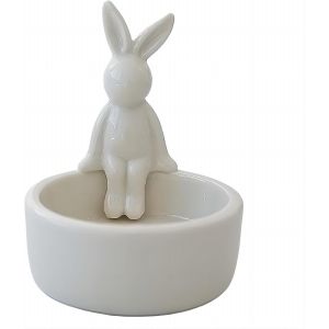 KALANKA-Bougeoir en Céramique Bougeoirs en Forme d'animaux Bougeoir pour Animaux Bougeoir en Céramique avec Animal Mignon pour la Décoration de Table de Salle à Manger à la Mison (Lapin) - Neuf