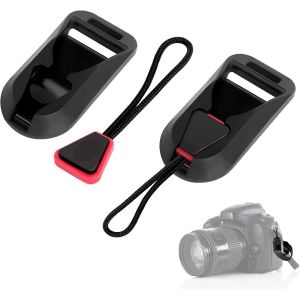 2 Pcs Adaptateur de Courroie D'appareil Photo,Connecteur de la Sangle de l'Appareil Photo,Boucle à Dégagement Rapide Appareil Photo pour Installer et de Retirer Rapidement la Sangle - Neuf
