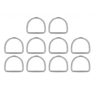 10pcs 316 Anneaux En D En Acier Inoxydable 3mm Soudure Demi-Rond Anneaux Planche De Surf Kayak Accessoires 30x25x3mm - Neuf