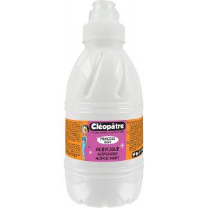 Peinture Acrylique Princess Merit - Blanc - Flacon 500 Ml 7,5 X 7,5 X 19 Cm - Neuf