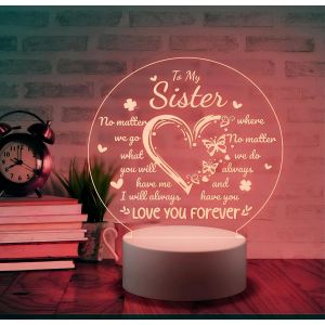 3d Lampe, Lampe De Nuit Personnalis&eacute;e, Veilleuse Pour Enfants, Lampe De Nuit St&eacute;r&eacute;oscopique Visuelle &Agrave; Gradation Avec T&eacute;l&eacute;commande 7 Couleurs, Cadeau Parfait Pour Les Enfants(Circulaire) - Neuf