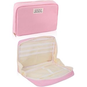 Trousse Scolaire Pencil Case Ecole Etui à CrayonsGrande Capacité Sac à Maquillage pour adultesadolescents Pochette Organisateur de Stylo (Rose) - Neuf