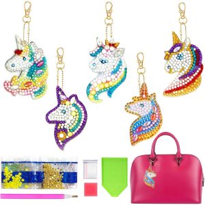 Diy Diamant Peinture Portes-Clés,Porte-Clés Peinture Diamant,Diamant Portes-Clés Peinture,Diy Licorne Diamant Peinture Portes-Clés,5d Diamant Peinture Porte-Clés,Diy Portes-Clés - Neuf