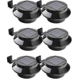 Pack De 6 Lumières Led À Énergie Solaire Pour Gouttière,Clôture,Toit,Gouttière,Jardin,Cour,Mur,Noir - Neuf