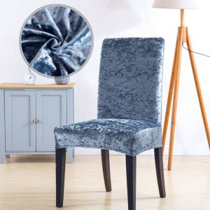 Housse De Chaise En Velours, Lot De 4, Housse De Chaise De Salle À Manger Extensible, Housse De Chaise Parsons Moderne Amovible Et Lavable Pour Mariage, Bar, Maison, Décoration De Cuisine - Neuf