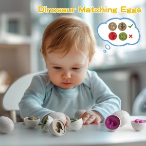 6 12 18 Months Baby Toys Montessori Sensory Toys Toddlers Dinosaur Eggs Teething Toys Stackable Cups Tissue Box Pull String Toys - Neuf