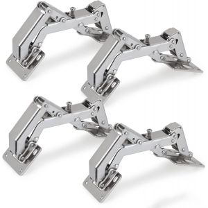 MEVRONISSHOP-Charniere Porte Placard Charni&egrave;res de Portes Charni&egrave;res Pour Placards 170 Degr&eacute;s, Charniere Invisible Armoire de Cuisine, Charni&egrave;re de Porte &agrave; Grand Angle Lot de 4, Avec Amortissement Ta - Neuf