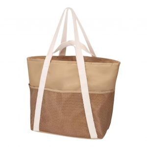 Sac de plage pour les Femmes, Noir, Kaki, fermeture &eacute;clair Imperm&eacute;able Sacs de Plage 39x19x35 cm pour le Portefeuille des Serviettes et des Chaussons - Neuf