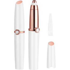Eryi-Tondeuse À Sourcils, Epilateur Visage Eyebrow Trimmer Pour Femmes,Épilateur Femme Indolore Flawless Avec Brosse De Nettoyage Pour Epilation Sourcil Visage Lèvres Bikini Bras,Blanc - Neuf
