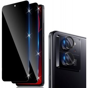 Verre Trempé Anti-Espion Pour Xiaomi Mi 13t / 13t Pro 5g Avec Caméra Arrière Protecteur [2+1 Pcs], Protection Objectif Caméra Pour Tout Coque¿Dureté 9h Hd Glass Anti-Spy Protection D¿Écran - Neuf