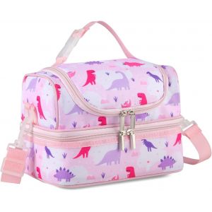 Sac Isotherme Repas pour Filles, Sac &agrave; Lunch Portatif &agrave; Compartiments S&eacute;par&eacute;s Sac &agrave; Main de D&eacute;jeuner avec Bandouli&egrave;re R&eacute;glable pour &Eacute;cole et Pique Nique (Papillon Violet) - Neuf