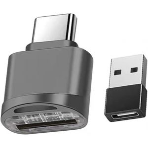 SUBZONAL-Lecteur de Carte Micro SD, Lecteur de Carte de Type C avec Adaptateur USB C, Lecteur de Carte OTG USB C vers Micro SD SDXC SDHC,Convient pour Samsung, MacBook, Smartphones de Type C, tablett - Neuf