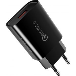 Fast Charger Mains Usb Plug For Samsung Galaxy S21 20 S10 S9 S8 S7 A55 A53 A50 A40 A34 A20 A15 A13 A03 M34, For Iphone Xiaomi Google Huawei Oppo Oneplus, Quick Charge 3.0 18w Adapter - Neuf