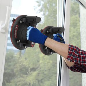 2x Electrique Ventouse Capacit&eacute; 180kg incluant 4 batteries et 1 chargeur de batterie support d'aspiration &agrave; vide 8 pouces - Neuf