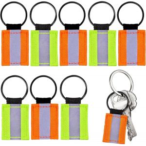 meimie-Pendentif Réfléchissant,Porte Clés Réflecteur,8 Pièces Réflecteur De Sécurité Enfants,Sécurité Pendentif Réfléchissant,Pour Cartables, Vêtements, Sacs À Dos, Vélo, Marche, Course À Pied - Neuf