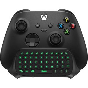 Mini Clavier Avec R&eacute;tro&eacute;clairage Vert Pour Xbox One,Xbox Series X|S,Manette De Jeu Du Clavier Avec Casque Et Prise Jack Audio,Pour Xbox One/One S/One Elite,R&eacute;cepteur 2.4G Inclus - Noir - Neuf