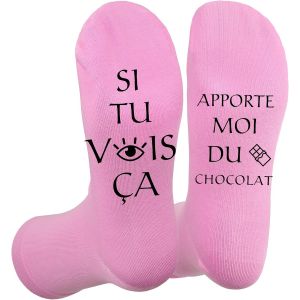 Jgd-Chaussettes Nutella Rigolotes Humour Femme 39-42,Cadeau F&ecirc;te Des M&egrave;res,Cadeau Maman Nounou Amie S?ur Coll&egrave;gue Professeur Enceinte Anniversaire Saint Valentin Noel Original Utile - Neuf