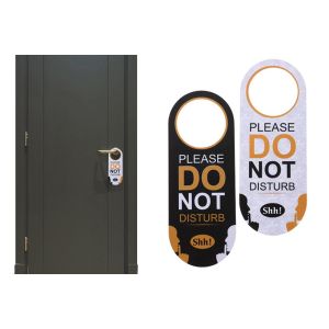 &Eacute;tiquette de porte &laquo; Ne pas d&eacute;ranger &raquo; - Panneau en PVC pour poign&eacute;e de porte, id&eacute;al pour le bureau, la maison et les r&eacute;unions - Neuf