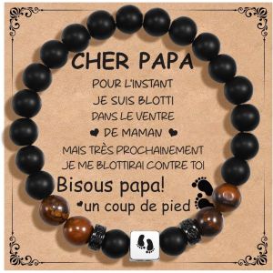 Eryi-Cadeau Futur Papa - Annonce Grossesse Papa,Premier Cadeau Fete Des Peres,Bracelet Homme,Cadeaux Anniversaire Homme 30-50 Ans - Neuf