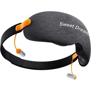 Masque De Nuit,Cache-Yeux Pour Dormir En Mousse &Agrave; M&eacute;moire De Forme Ultra-Fine,Respirante Et Occultante,Avec Bouchons D'oreilles,Accessoires De Voyage,Pont Nasal Ajustable - Neuf