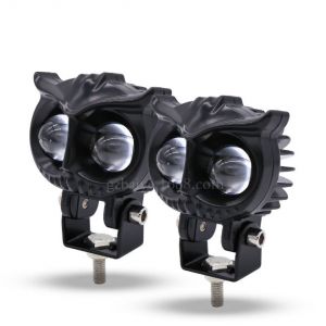 Feux Antibrouillard Led Pour Moto, 90 W, Ambre A Et Blanc, Projecteur Auxiliaire, Feux Antibrouillard Led Super Lumineux Et Étanches Pour Voiture, Moto, Vélo, Suv, Tracteur, Style Hibou - Neuf