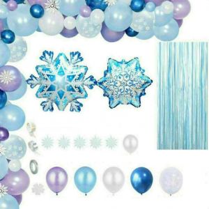 Flocon De Neige Paquet De Th&egrave;me Hiver, Des Th&egrave;mes De No&euml;l De Bulle Jeu De Baby Shower D'anniversaire De No&euml;l, Ballons De F&ecirc;te Kit - Neuf