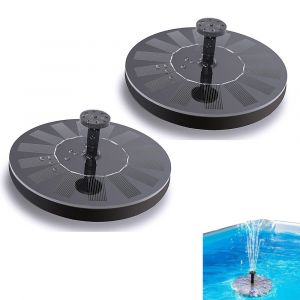 Kit De 2 Pompes Solaires Flottantes Pour Fontaine De Jardin, Bassin, Piscine, Bain D'oiseaux, Fontaine Submersible - Neuf