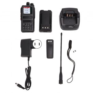 Talkie-walkie sans fil avec ecran de 1,4 pouce, 10 W, double bande UHF VHF, IP68, etanche, interphone haut debit, AC100-240 V, prise americaine - Neuf