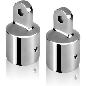 2 attaches marines en acier inoxydable 316 - adapt&eacute;es aux tubes ronds de 7/8 po - dimensions 2,7 x 2,7 x 5,7 cm - poids 0,04 kg - Neuf