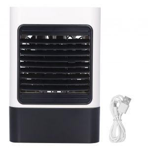 Hjlian Mini Refroidisseur D'air 600 Ml, Ventilateur De Refroidissement A Ions Negatifs, Climatiseur Domestique Avec Lumiere Ambiante, Blanc - Neuf