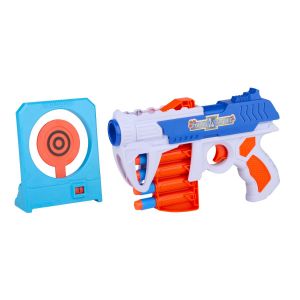 Eddy Toys Bullseye Target Game - Pistolet à fléchettes avec fléchettes en mousse et cible - A partir de 6 ans - Neuf