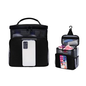 Trousse de maquillage suspendue, organisateur de toilette de voyage, sac de rangement Oxford avec crochet - Neuf