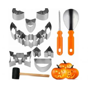 Ensemble de 13 outils de sculpture de citrouille avec lames en acier inoxydable - Neuf