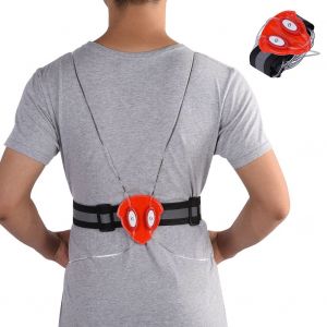 Gilet De Securite Reflechissant A Led, Veste Legere En Fibre Pour La Course A Pied Nocturne En Plein Air Et Le Cyclisme (Rouge) - Neuf