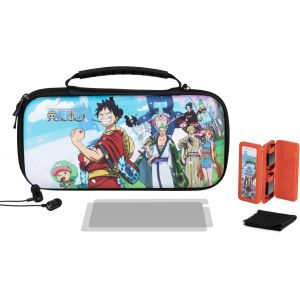 Kal-One Piece Pack D'accessoires Gaming Starter Kit Nintendo Switch, Switch Lite Et Switch Oled - Housse - Boîtier - Écran De Protection - Écouteurs - Neuf