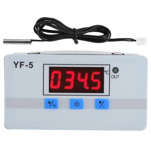 Controleur de temperature numerique a LED YF-5 12 V/24 V/220 V, thermostat, interrupteur de commande, sonde (24 V) - Neuf