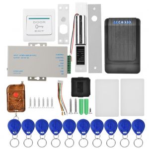 Kit de controle d'acces de porte 019ID avec verrouillage magnetique, lecteur de carte d'identite, telecommande, AC90-260 V - Neuf